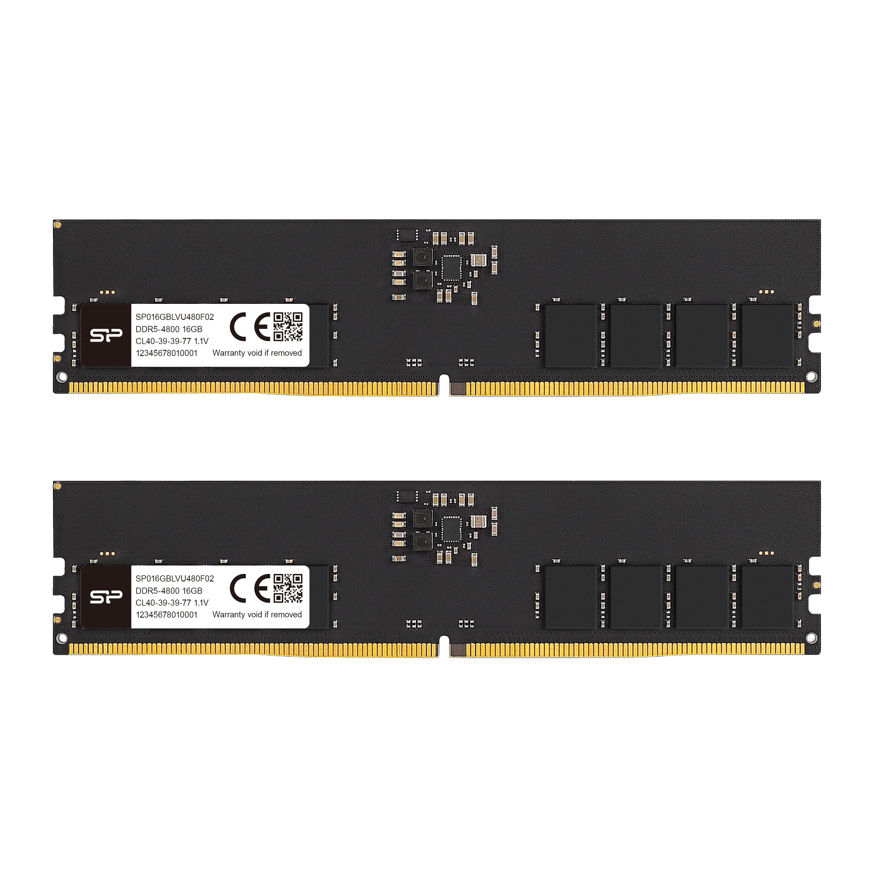 Silicon Power DDR5 4800MT/s (PC5-38400) 16GB-32GB Single Pack/Dual Pack 1.1V Desktop UDIMM