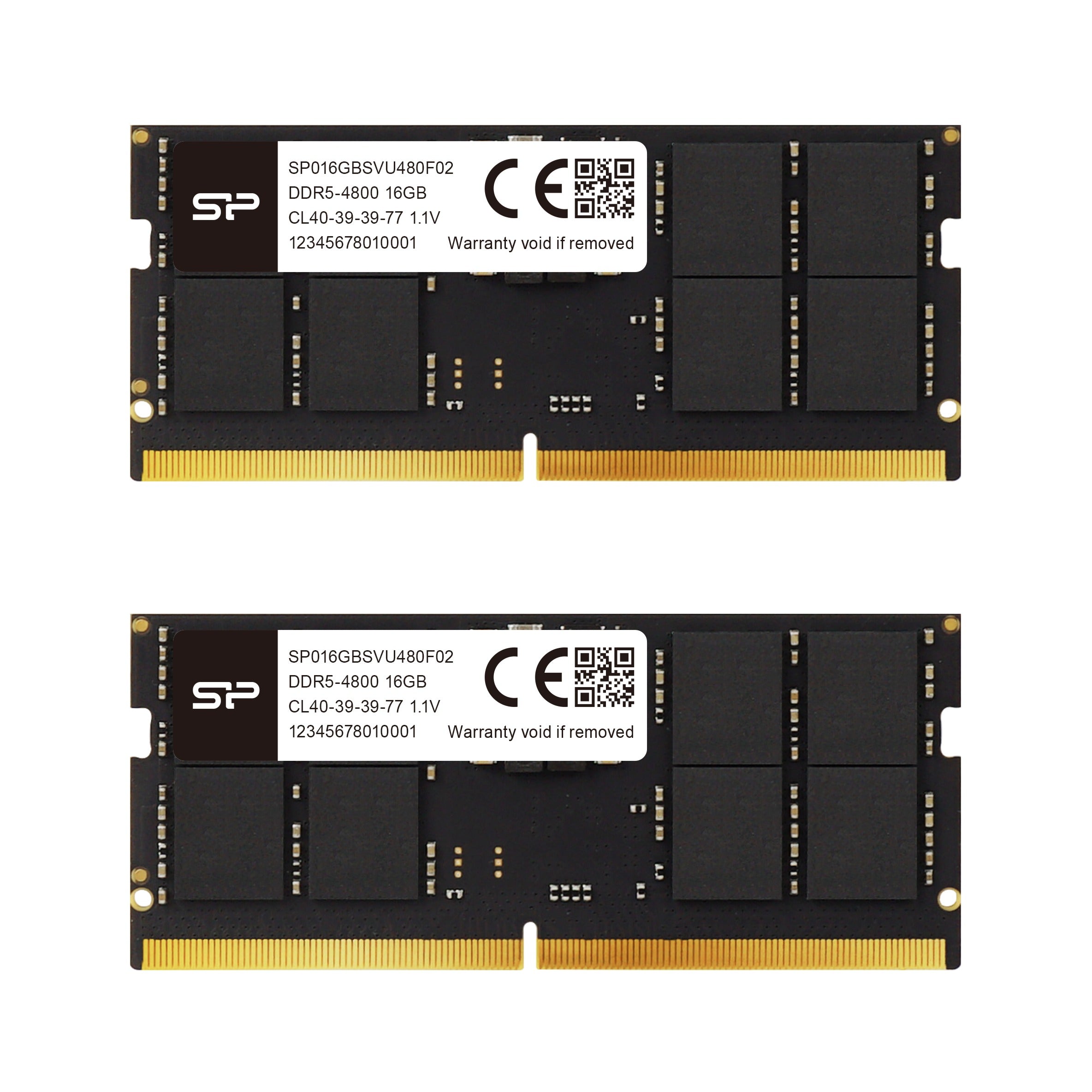 Silicon Power DDR5 4800MT/s (PC5-38400) 16GB-32GB Single Pack/Dual Pack 1.1V Laptop SODIMM
