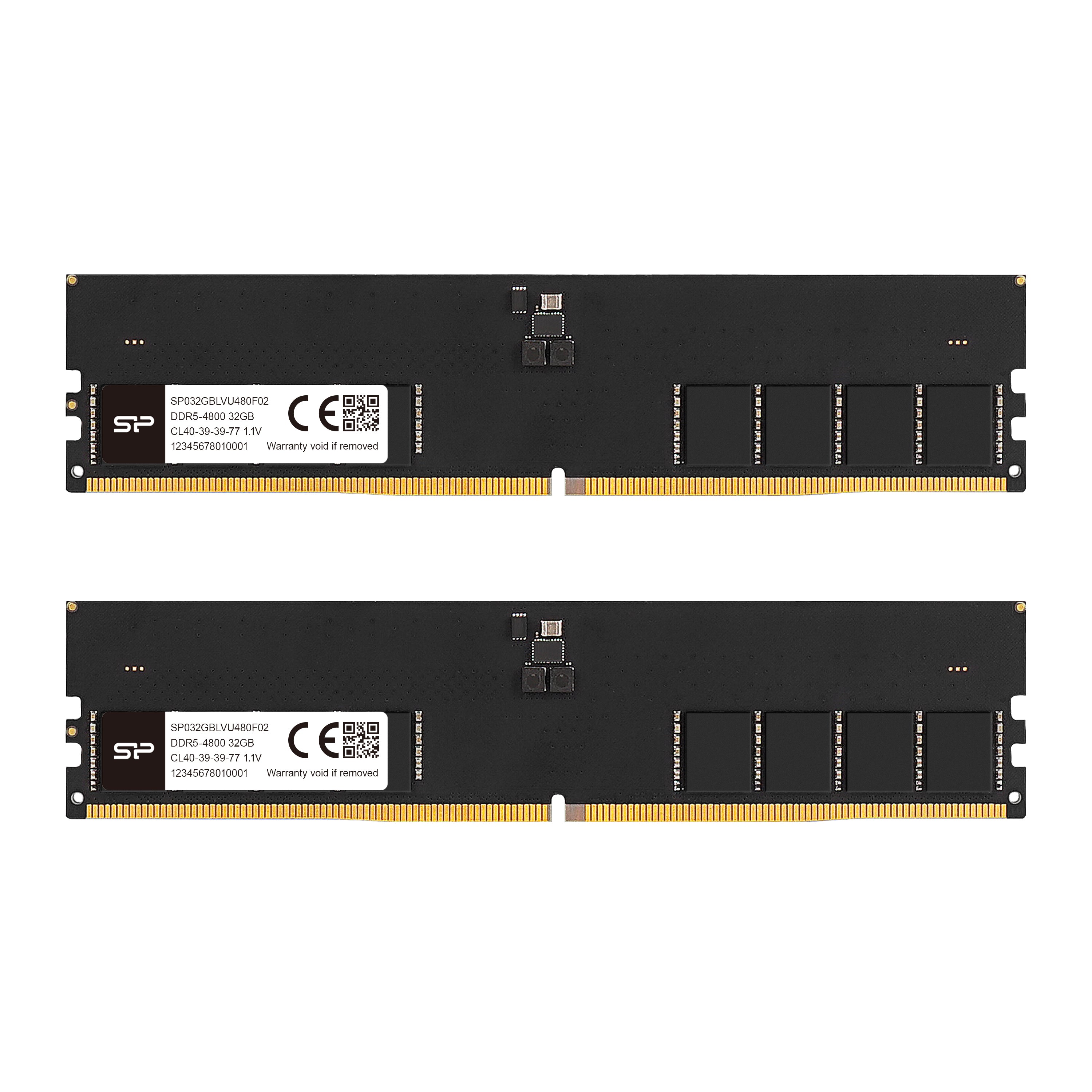 Silicon Power DDR5 4800MT/s (PC5-38400) 16GB-32GB Single Pack/Dual Pack 1.1V Desktop UDIMM