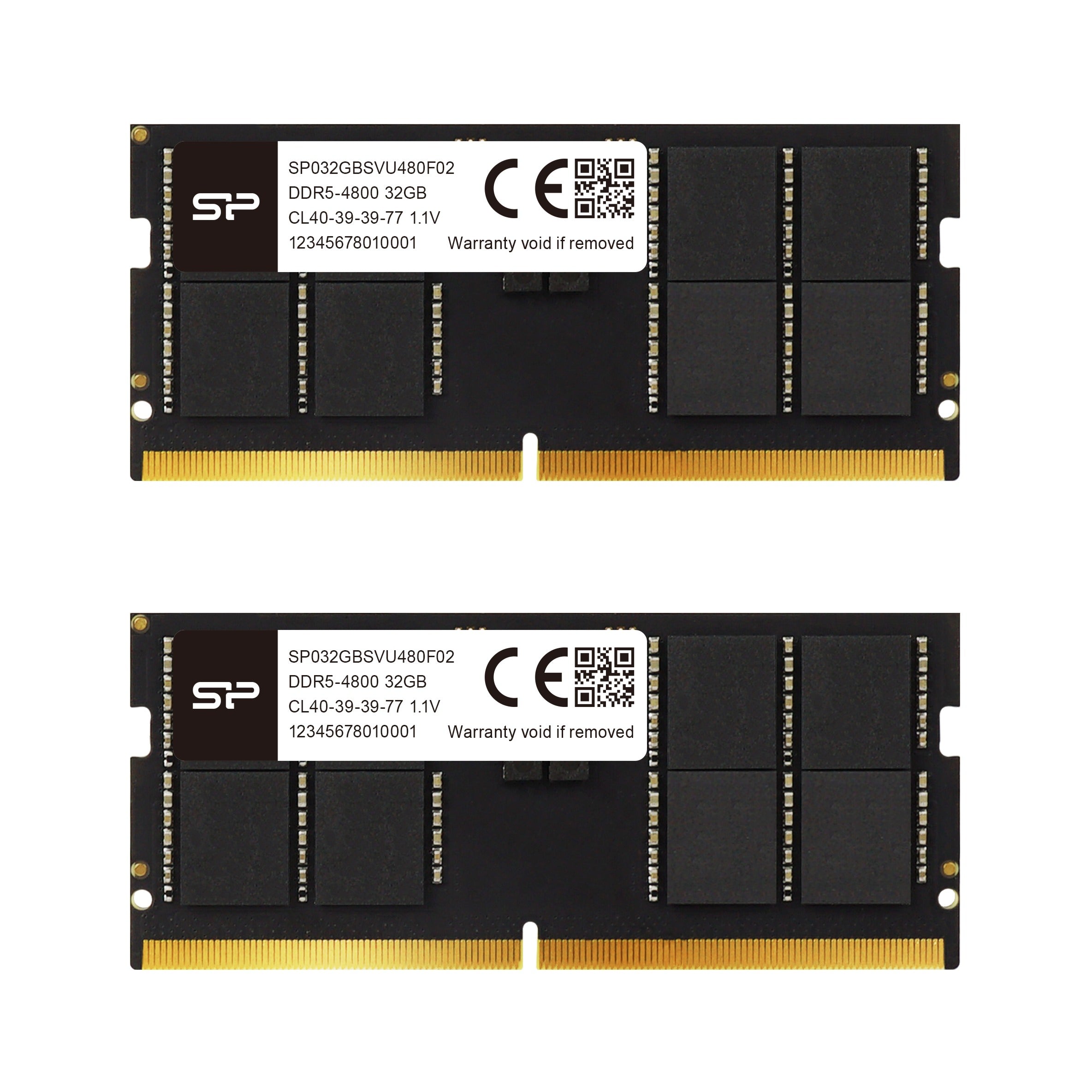 Silicon Power DDR5 4800MT/s (PC5-38400) 16GB-32GB Single Pack/Dual Pack 1.1V Laptop SODIMM