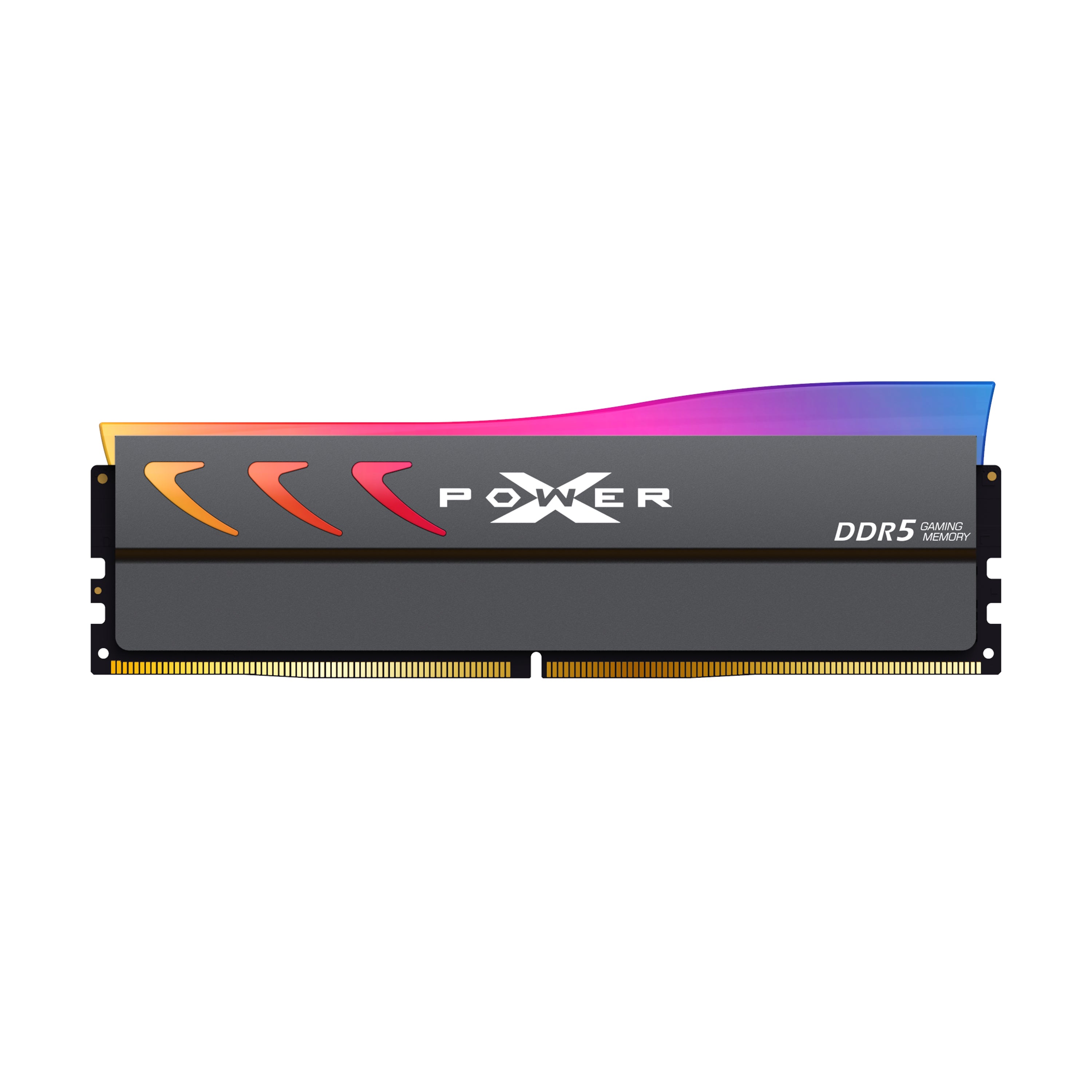 Silicon Power Storm RGB DDR5 6000MT/s (PC5-48000) CL36 32GB Single Pack 1.35V Desktop Unbuffered DIMM [Gray/Whtie]