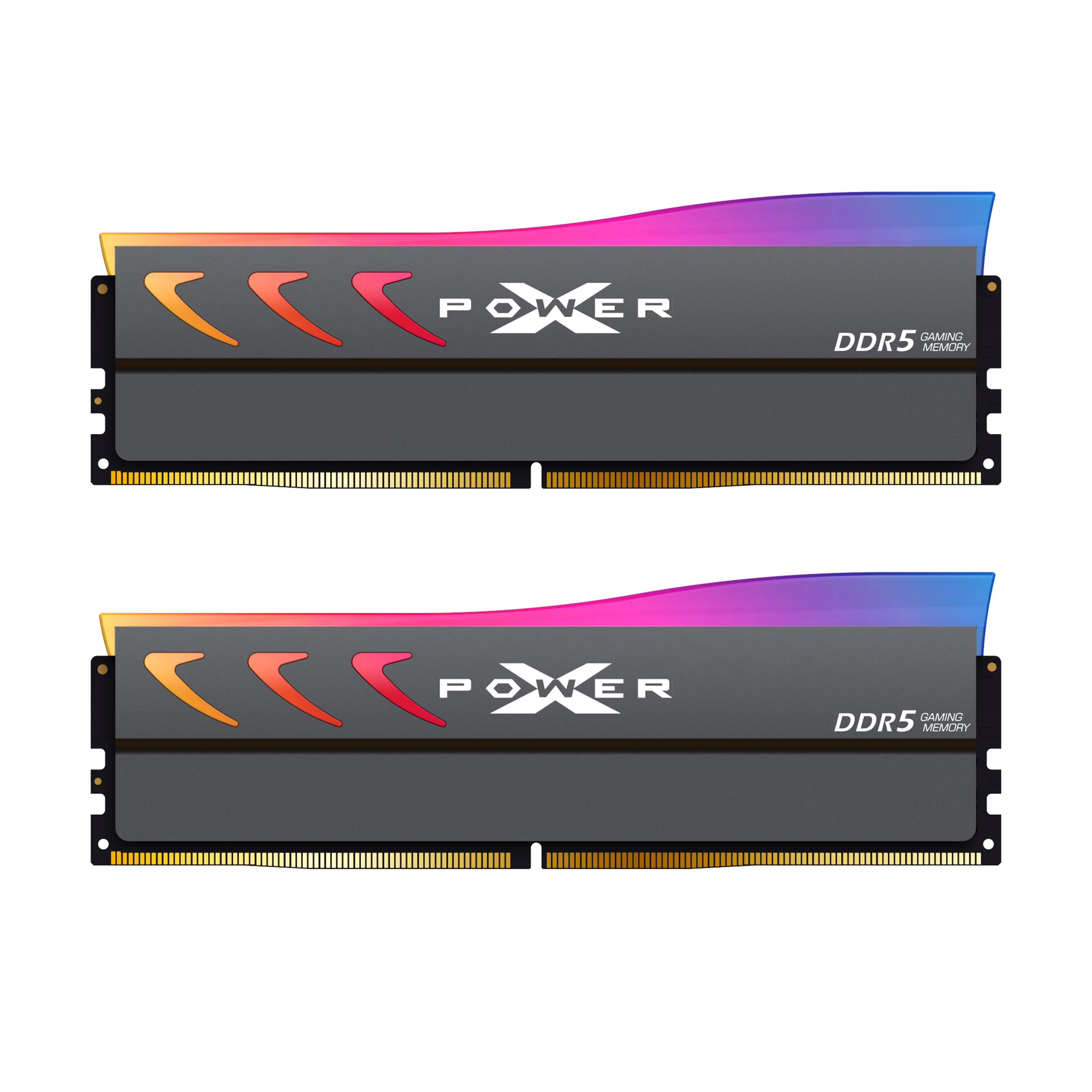 Silicon Power Storm RGB DDR5 6000MT/s (PC5-48000) CL36 32GB(2x16GB) Dual Pack 1.35V Desktop Unbuffered DIMM [Grey/Whtie]