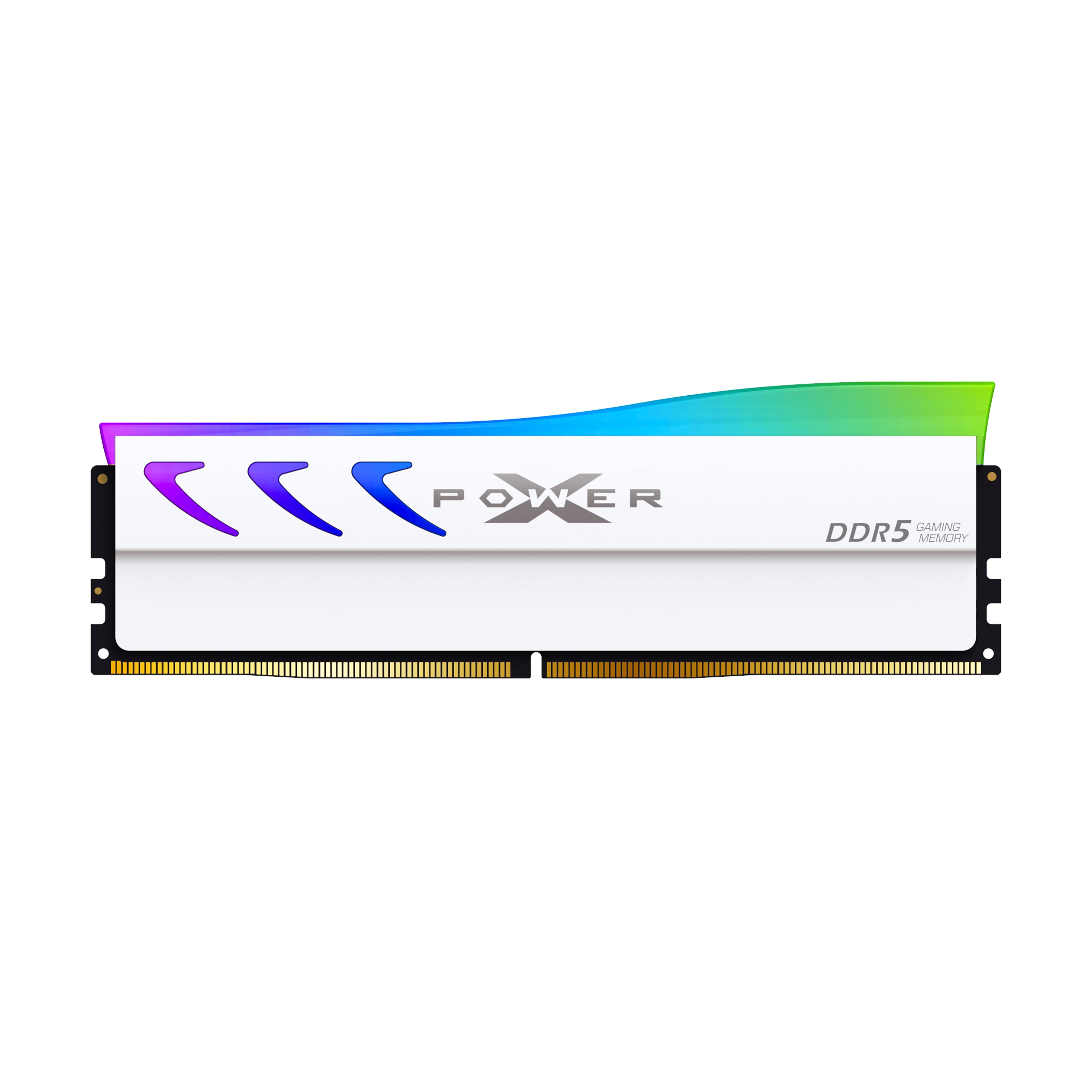 Silicon Power Storm RGB DDR5 6000MT/s (PC5-48000) CL36 32GB Single Pack 1.35V Desktop Unbuffered DIMM [Gray/Whtie]